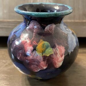 Colorful Floral Ceramic Vase